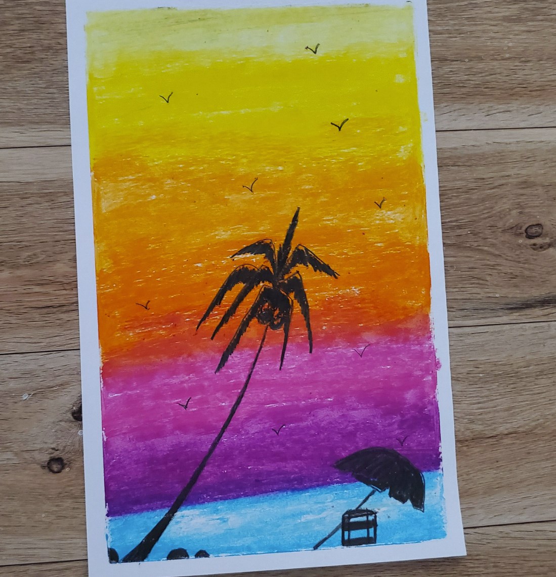 easy oil pastel drawing