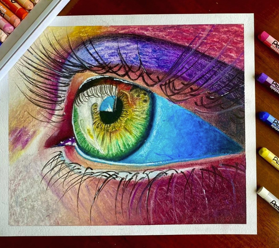 oil pastel drawing