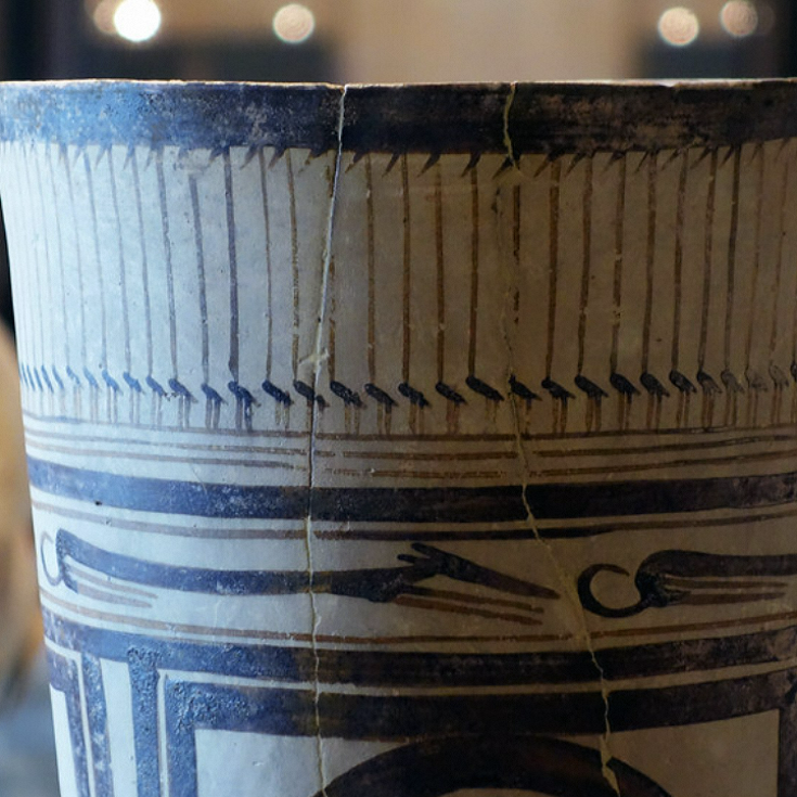 beaker with ibex motifs