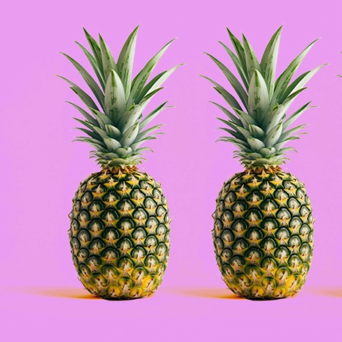 pineapple under microscope