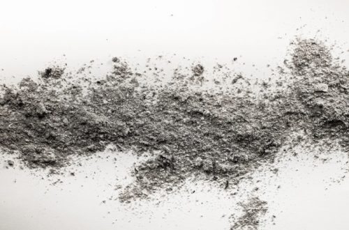 human ashes under microscope