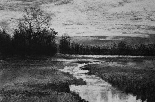 pencil landscape drawing