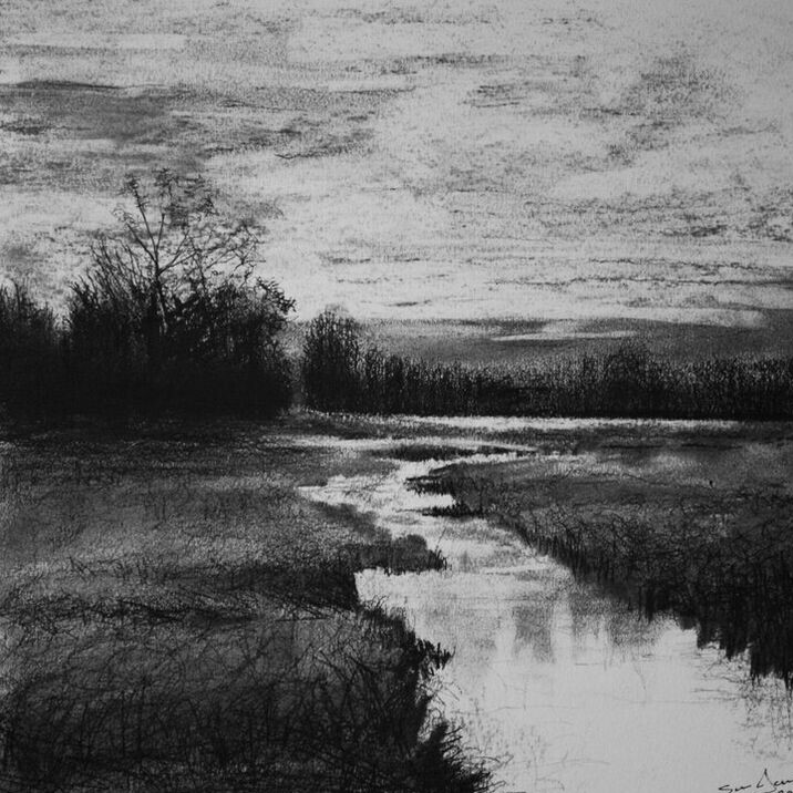 pencil landscape drawing