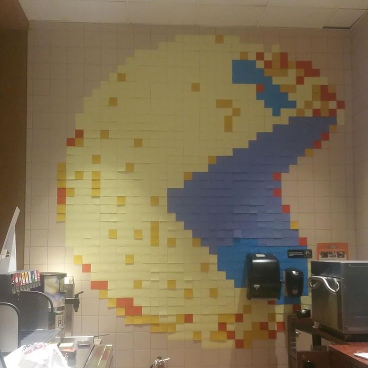 sticky note art