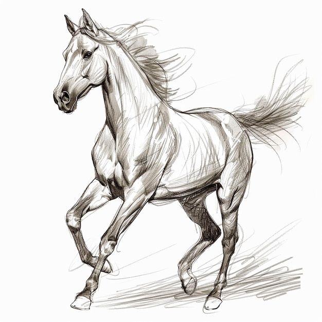 pencil horse drawing