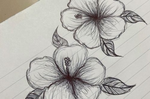 easy pencil flower drawing