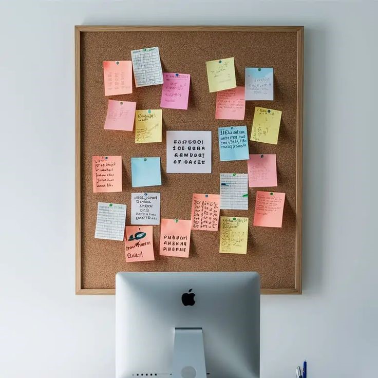 sticky note board