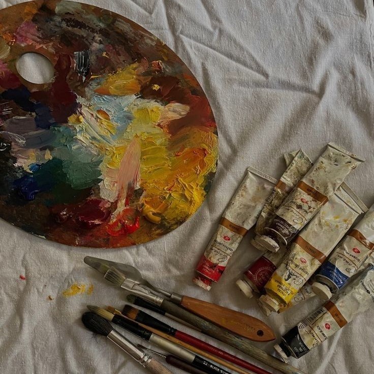 oil paint palette