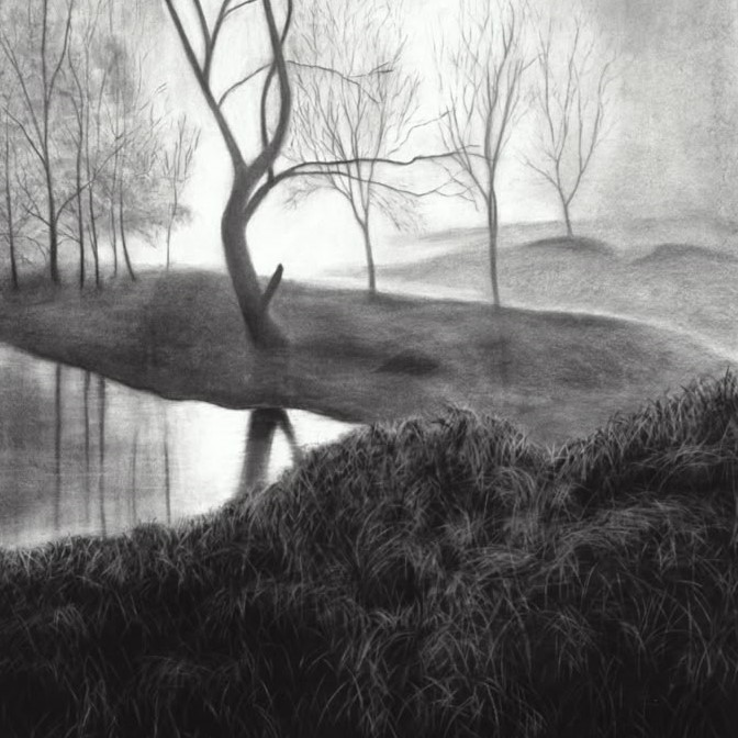 pencil landscape drawing