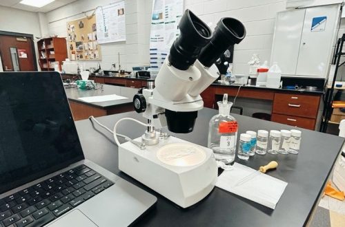 what is the proper way to carry a microscope