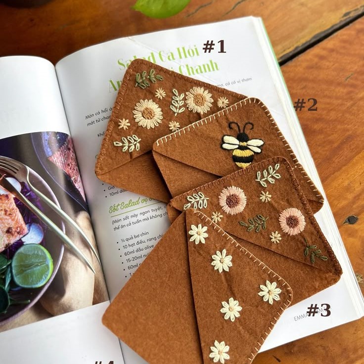 embroidered bookmark
