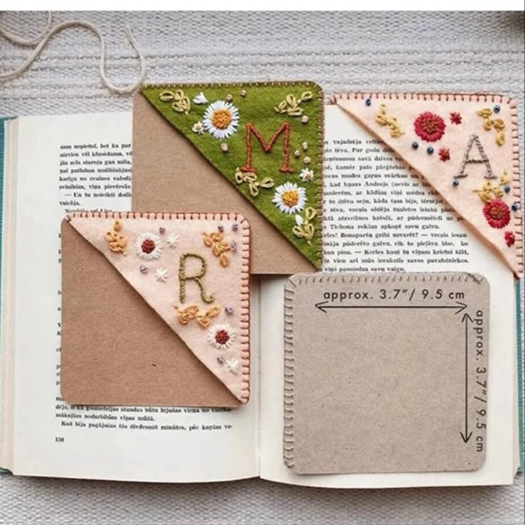 embroidered bookmark