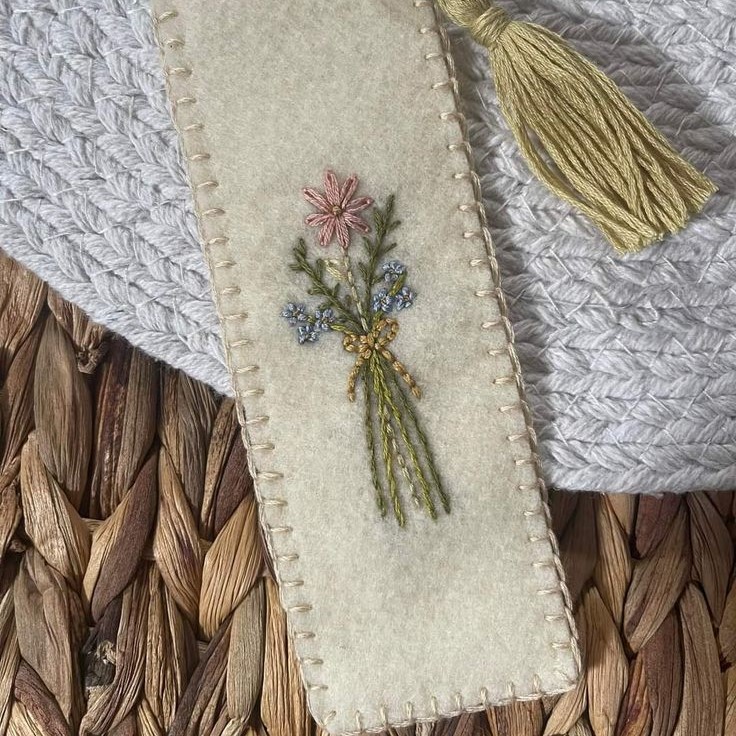 embroidered bookmark