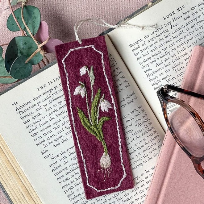 embroidered bookmark