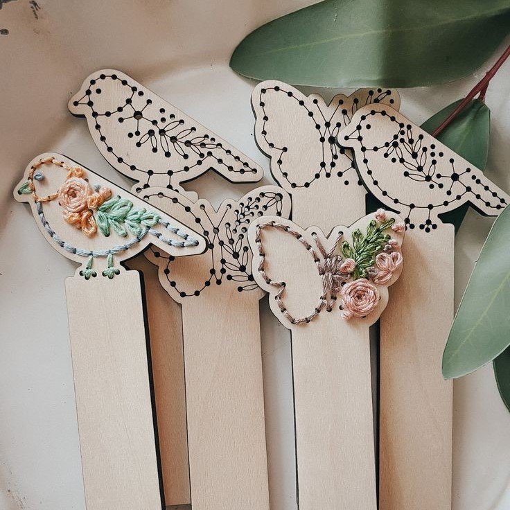embroidered bookmark