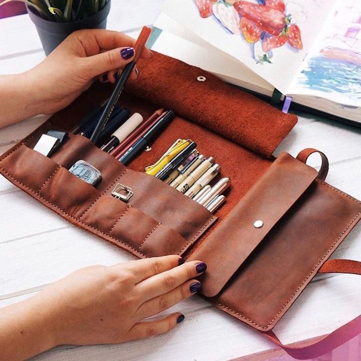 leather pencil case