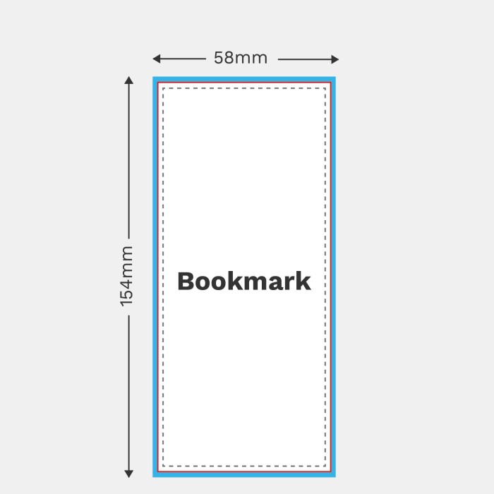 bookmark sizes
