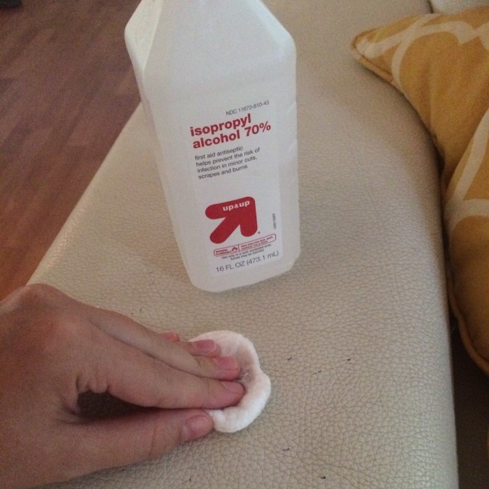 how to remove pen ink from leather