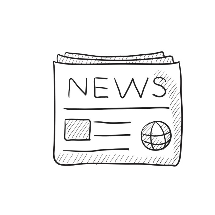 news paper drawing