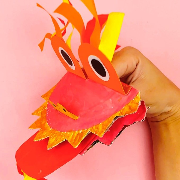drawing paper dragon puppet design ideas