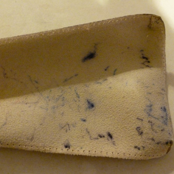 how to remove pen ink from leather