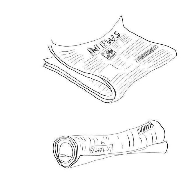 news paper drawing