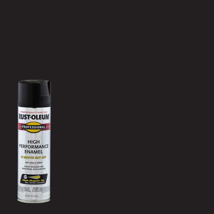 black spray paint