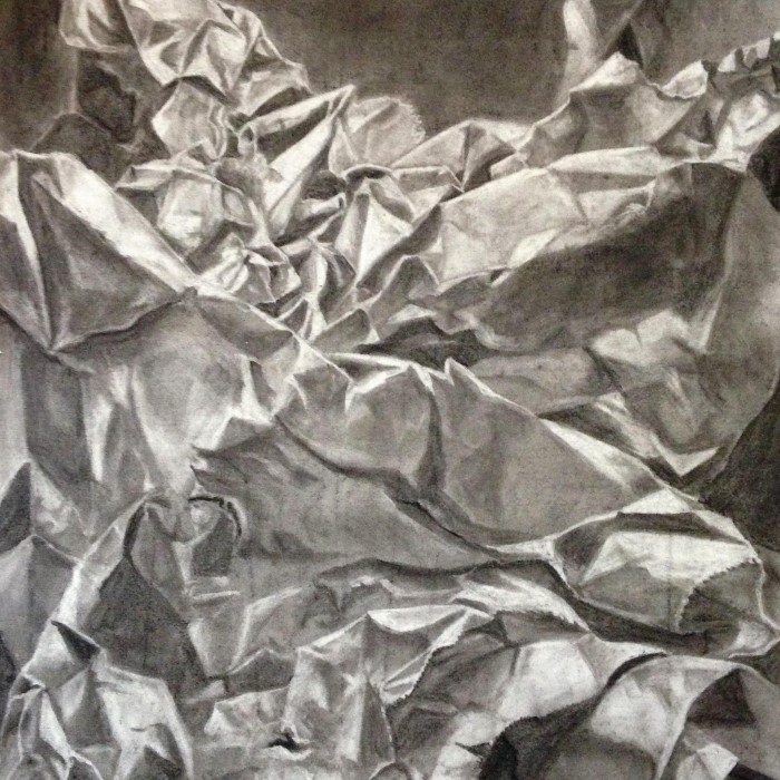 crumpled paper drawing