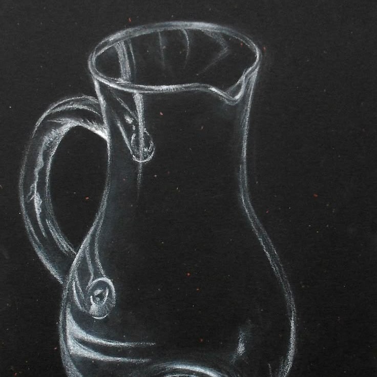 easy white drawing on black paper