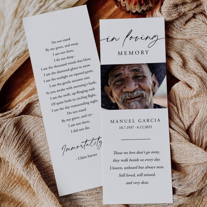 memorial bookmark