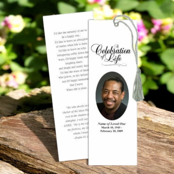 memorial bookmark