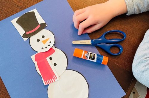 paper snowman craft