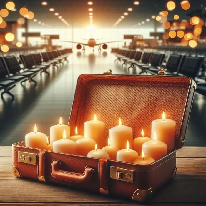 can you fly with a candle