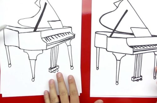 how to draw a piano
