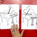 how to draw a piano