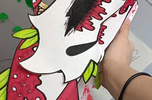 paper dragon puppet drawing