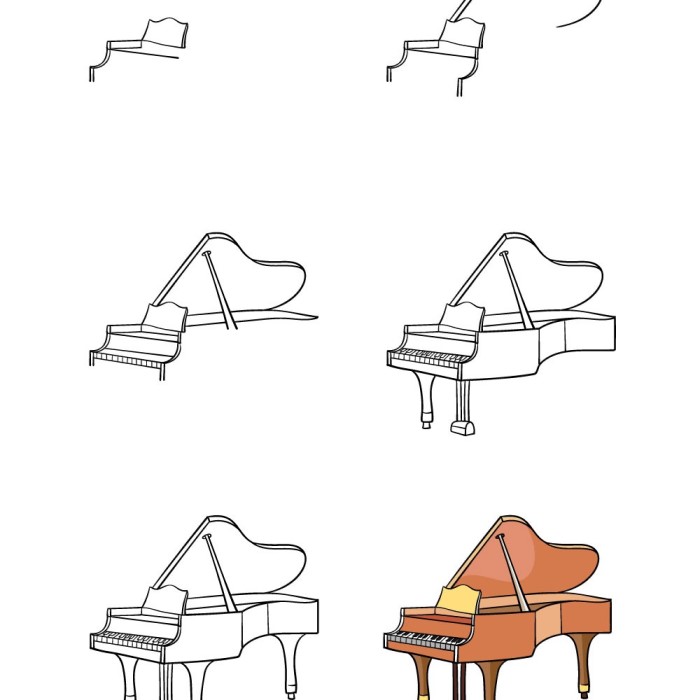 how to draw a piano