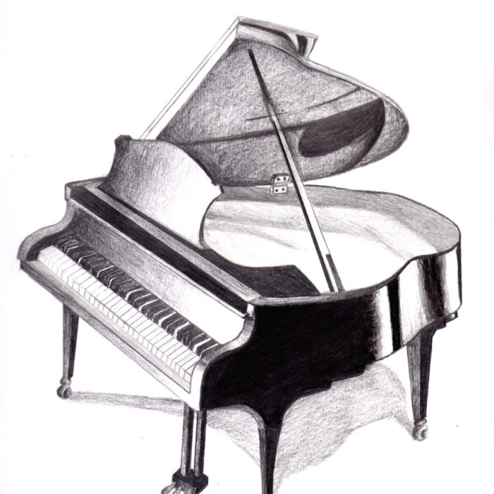 how to draw a piano