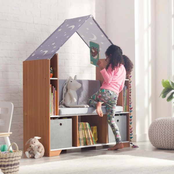 kidkraft bookcase with reading nook