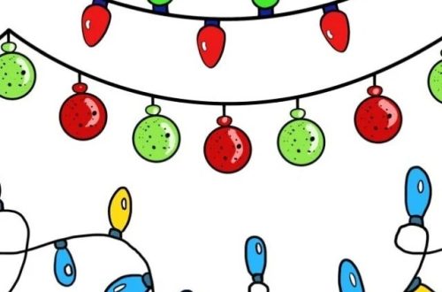 how to draw christmas lights