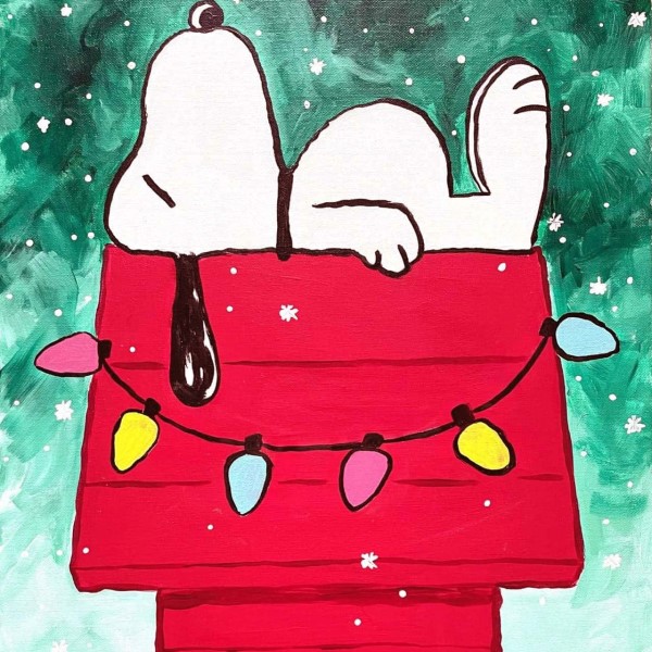 snoopy christmas drawing