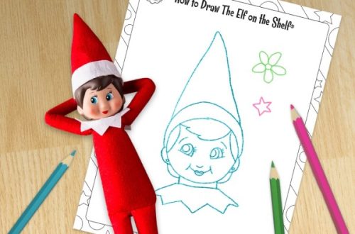 christmas elf drawing