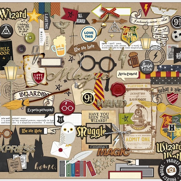 harry potter scrapbook paper