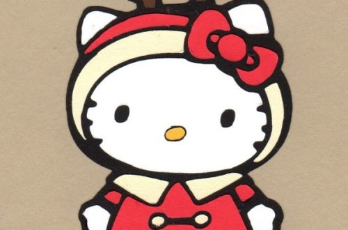 christmas hello kitty drawing