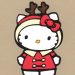 christmas hello kitty drawing