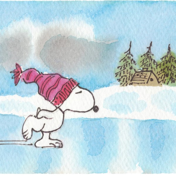 snoopy christmas drawing