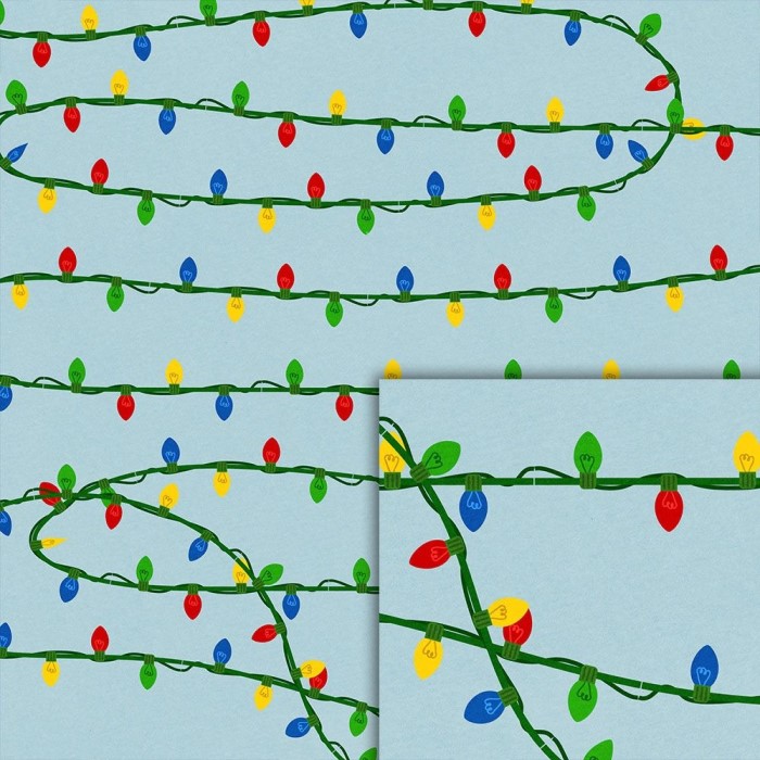 how to draw christmas lights
