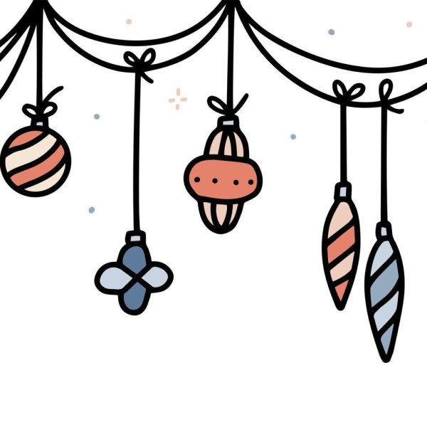 christmas decorations drawing