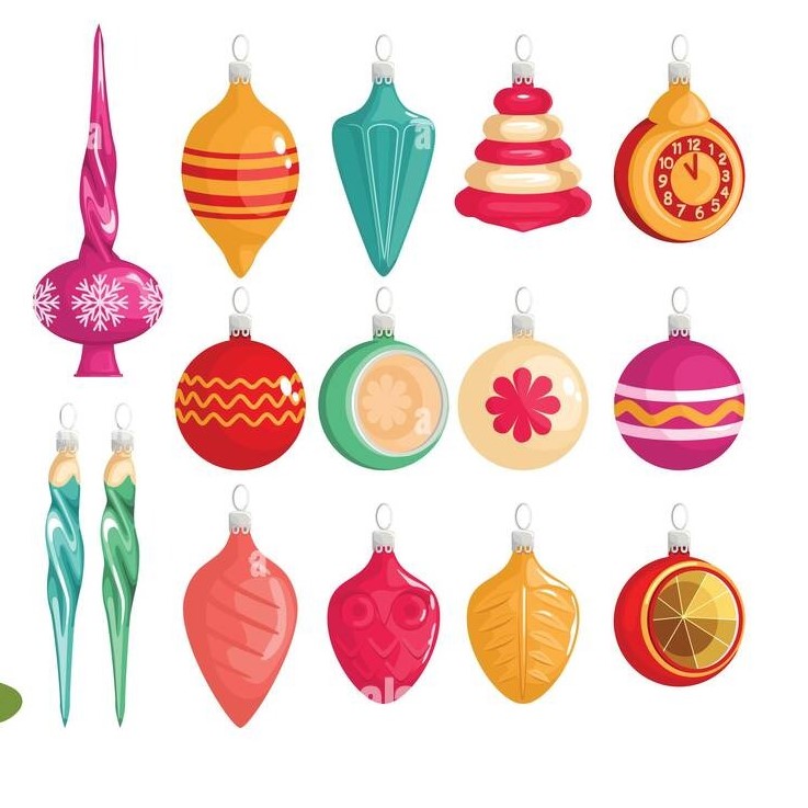 christmas decorations drawing