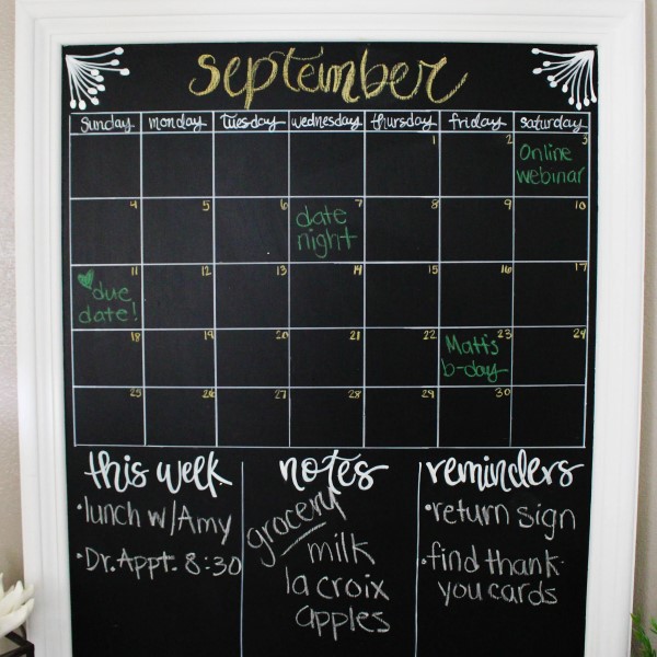 chalk calendar